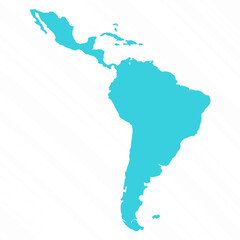Fototapeta Vector Simple Map of Latin America Country obraz