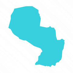 Fototapeta premium Vector Simple Map of Paraguay Country