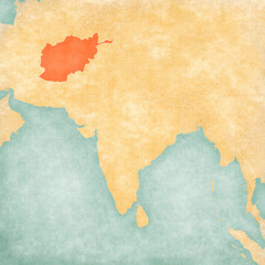 Map of South Asia - Afghanistan