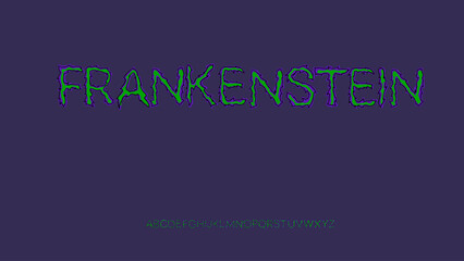 Handmade vector font, horor and monster inspiration font