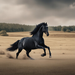 horse running, generative ai