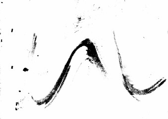 Abstract black and white background with curve stroke line hand drawn illustration