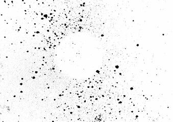Abstract black and white background with splash dot pattern hand drawn illustration
