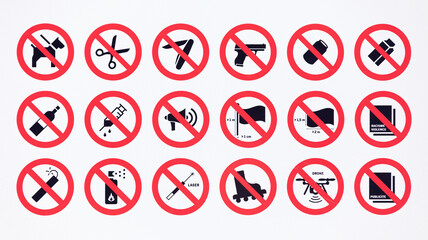 Prohibition sign collection