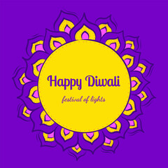 Happy Diwali wishes Cards Vector Illustrations in Doodle Style