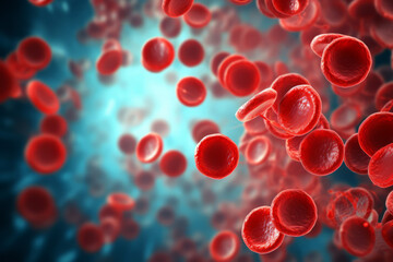 Blood cells background, hematology with blood, the human body - 637108921