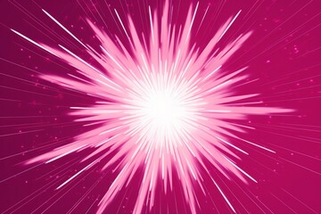 A vibrant star burst against a pink background