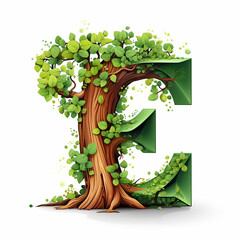 Wooden_letter_E_with_green_tree