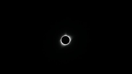 Spectacular night sky with a stunning solar eclipse