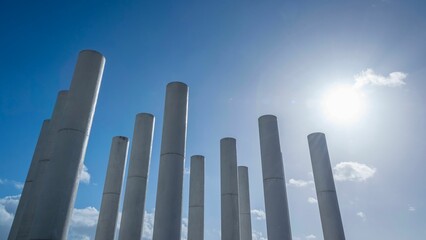 Twelve columns in Cergy-Pontoise, France