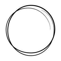 Vector illustration of hand drawn circle