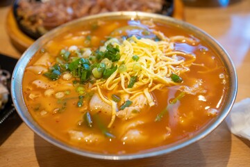 Delicious noodle soup dish