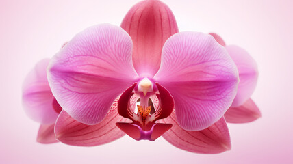 pink orchid flower close-up. AI Generative.