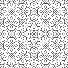 Stylish texture with figures from lines.Abstract geometric black and white pattern for web page, textures, card, poster, fabric, textile. Monochrome graphic repeating design. 