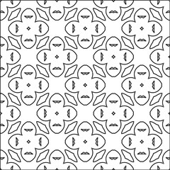 Stylish texture with figures from lines.Abstract geometric black and white pattern for web page, textures, card, poster, fabric, textile. Monochrome graphic repeating design. 