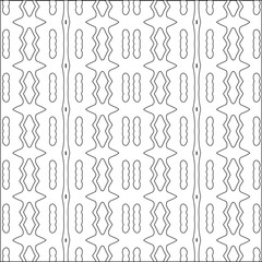 Stylish texture with figures from lines.Abstract geometric black and white pattern for web page, textures, card, poster, fabric, textile. Monochrome graphic repeating design. 