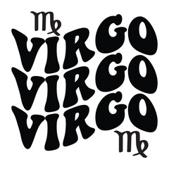 Virgo zodiac Retro SVG