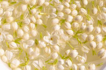 Thai jasmine flowers soaked in water