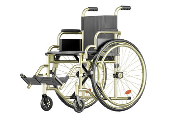 Fototapeta na wymiar Manual wheelchair, wheelchair. 3D rendering isolated on transparent background