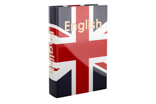English language course. English language textbook, 3D rendering isolated on transparent background