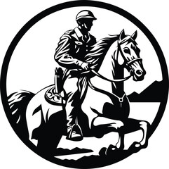 Fototapeta na wymiar Cavalry Vector Logo Art