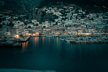 The harbor in Hydra, Greece