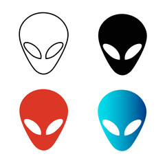 Abstract Alien Silhouette Illustration