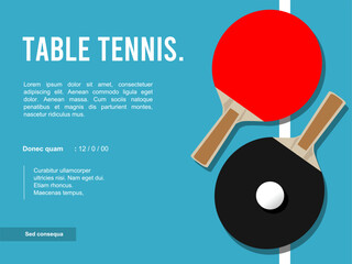 Great simple table tennis ping pong background design for any media	