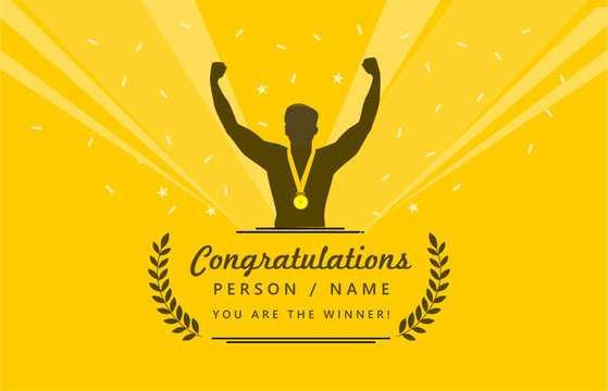 Cool editable vector background of winner champion template layout theme great for any graphic design media