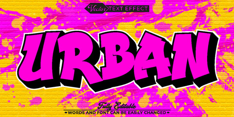 Cartoon Graffiti Urban Vector Editable Text Effect Template © Anka Design