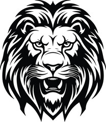 Wild Lion Vector Logo Art