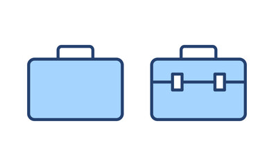 Obraz premium Briefcase icon vector. suitcase sign and symbol. luggage symbol.