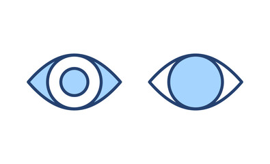 Eye icon vector. Eye sign and symbol. Look and Vision icon.