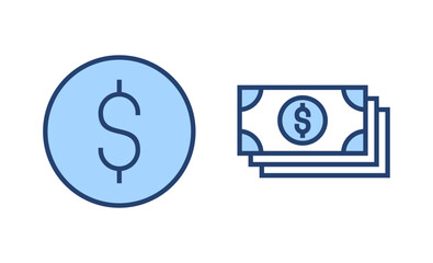 Money icon vector. Money sign and symbol