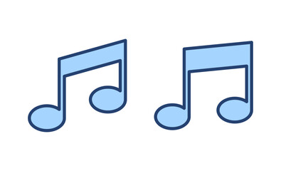 Music icon vector. note music sign and symbol