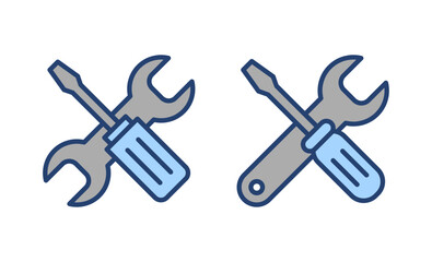 Repair tools icon vector. tool sign and symbol. setting icon. Wrench and screwdriver. Service
