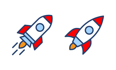 Rocket icon vector. Startup sign and symbol. rocket launcher icon