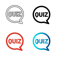 Abstract Quiz Silhouette Illustration