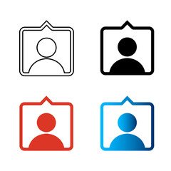 Abstract Social Media Tag Silhouette Illustration