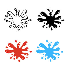 Abstract Splash Silhouette Illustration