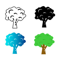 Abstract Tree Silhouette Illustration