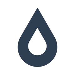 Blood drop icon illustration isolated on white background.Flat style design.