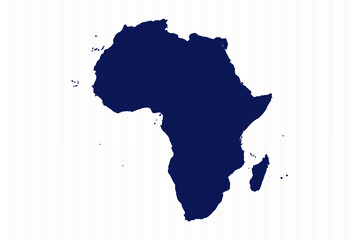 Flat Simple Africa Vector Map