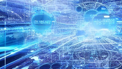 Abstract circuit board futuristic technology processing background