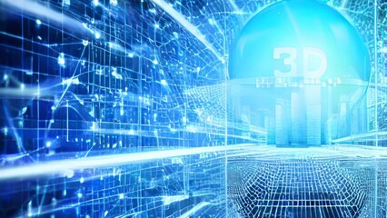 Abstract circuit board futuristic technology processing background