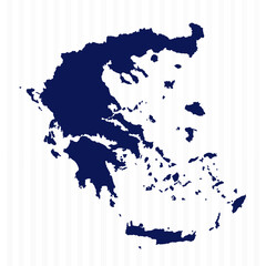 Flat Simple Greece Vector Map