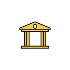 Bank icon vector for web and mobile app. Bank sign and symbol, museum, university
