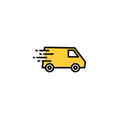 Delivery truck icon vector for web and mobile app. Delivery truck sign and symbol. Shipping fast delivery icon