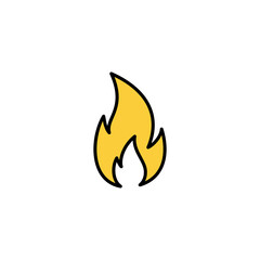 Fire icon vector for web and mobile app. fire sign and symbol