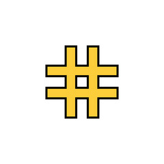 Hashtag icon vector for web and mobile app. hashtag sign and symbol